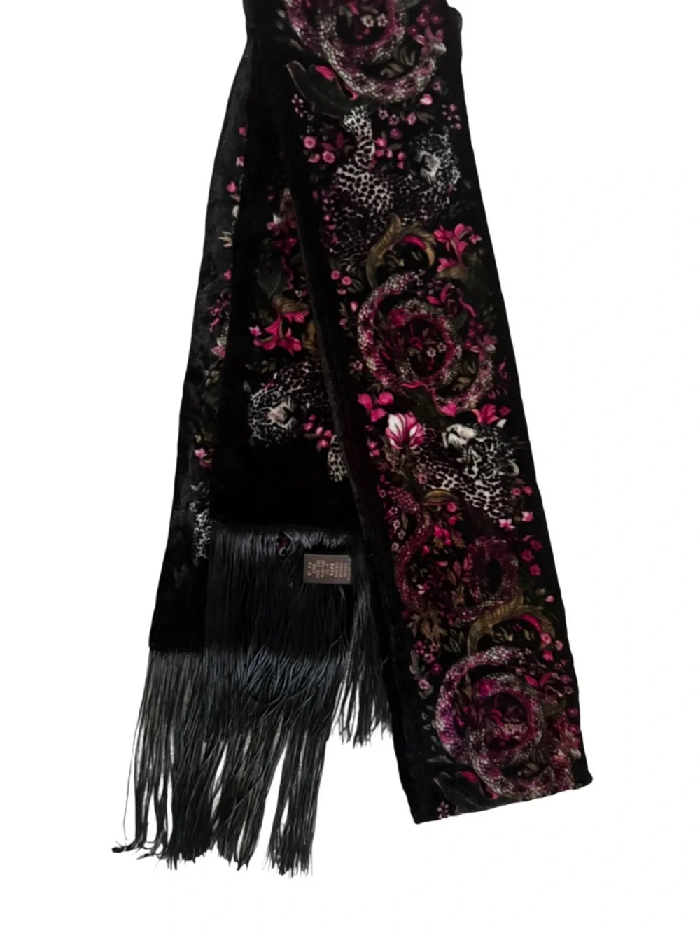 Exquisite Vintage Roberto Cavalli Velvet Scarf- Holographic Authenticated - Picture 2 of 10